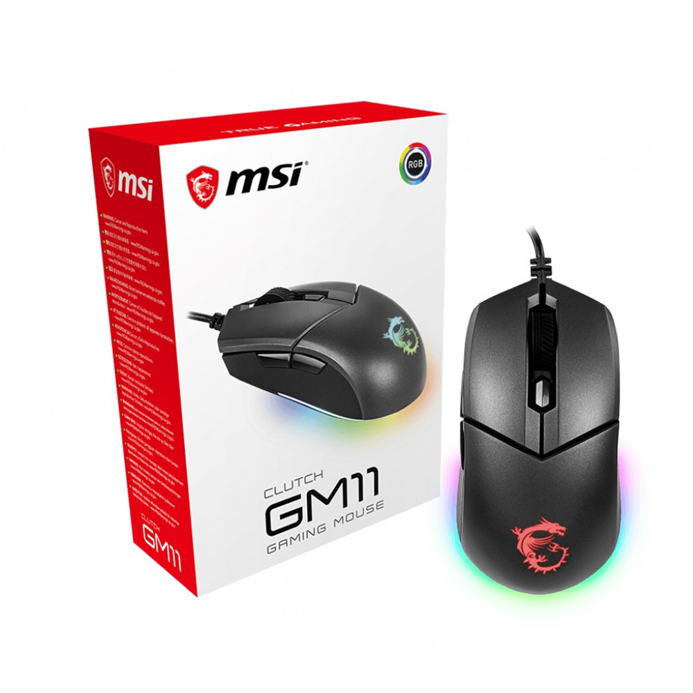 เมาส์เกมมิ่ง MSI Gaming Mouse Clutch GM11
