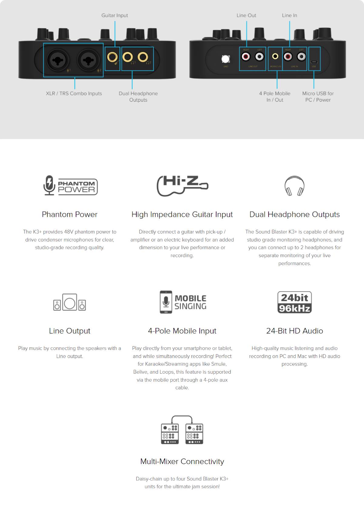 ซาวด์มิกเซอร์ CREATIVE Sound Blaster K3+