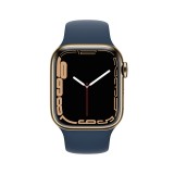 Apple Watch Series 7 GPS + Cellular 41mm Gold Stainless Steel with Abyss Blue Sport Band