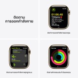 Apple Watch Series 7 GPS + Cellular 41mm Gold Stainless Steel with Abyss Blue Sport Band