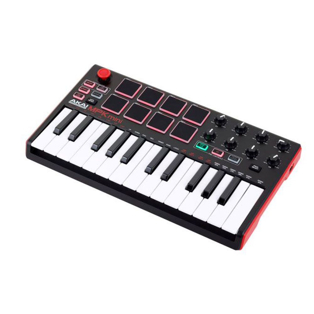 Mpk Mini Red คีย์บอร์ดใบ้ Akai MPK Mini MK3 Black /Red