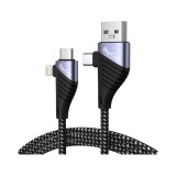 Raycue Multifunctional 4-in-1 Cable 1.2M. Black (QH-QZ003)