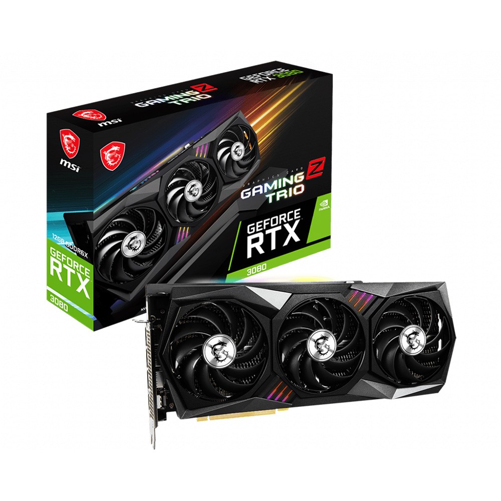 การ์ดจอ MSI RTX 3080 GAMING Z TRIO LHR 12GB GDDR6X 320-bit