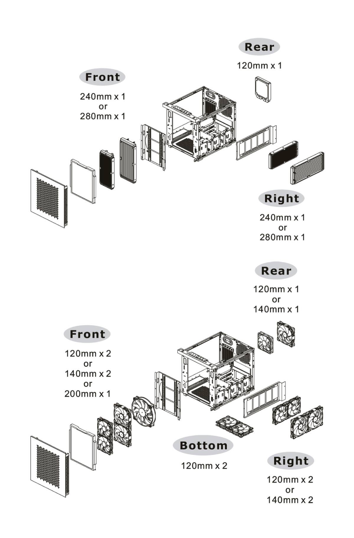 เคสคอมพิวเตอร์ Thermaltake Computer Case Divider 200 TG AIR Black