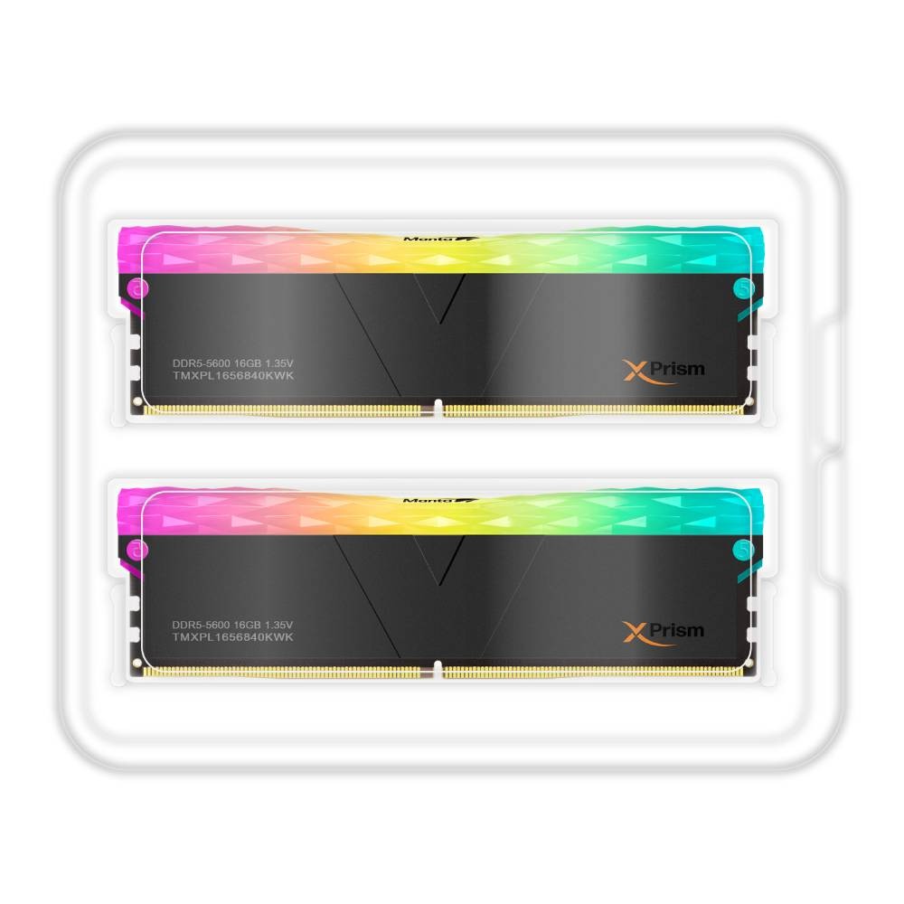 Ram Prv Color แรมพีซี V-Color Ram PC DDR5 32GB/5600MHz.CL40 (2x16GB) Manta XPrism RGB ...