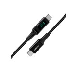 ACEFAST USB-C to USB-C Cable Digital Display Bradied Charging Data 100W 2M. Black