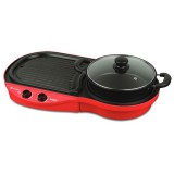 เตาปิ้งย่าง+หม้อสุกี้ HANABISHI รุ่น BBQ-1700 Red