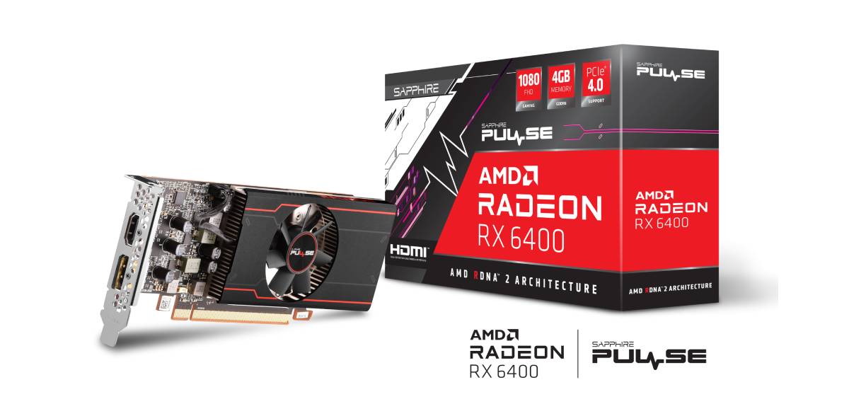 กราฟฟิคการ์ด SAPPHIRE VGA PULSE RX 6400 GAMING 4GB GDDR6 64-bit