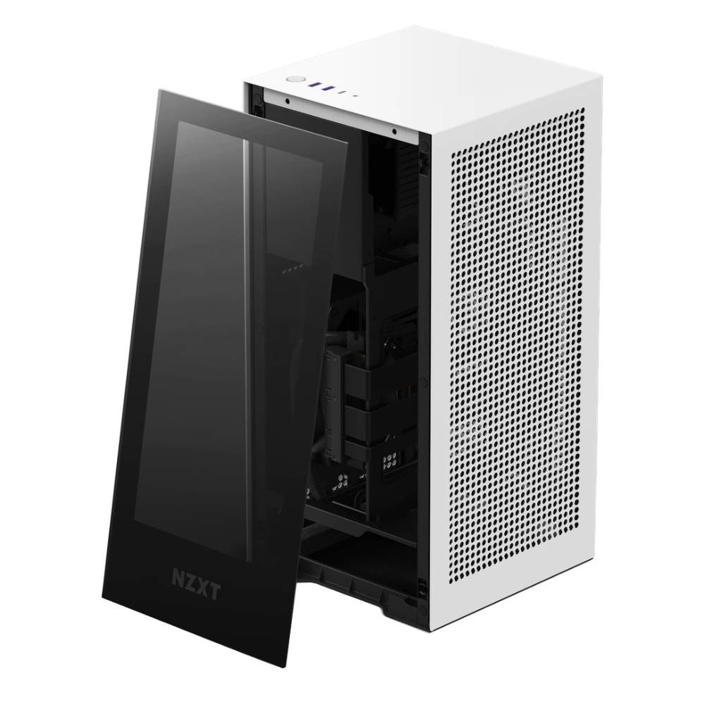 เคสคอมพิวเตอร์ NZXT Computer Case H1 V2 Matte White/Black (CS-H11BW-US)