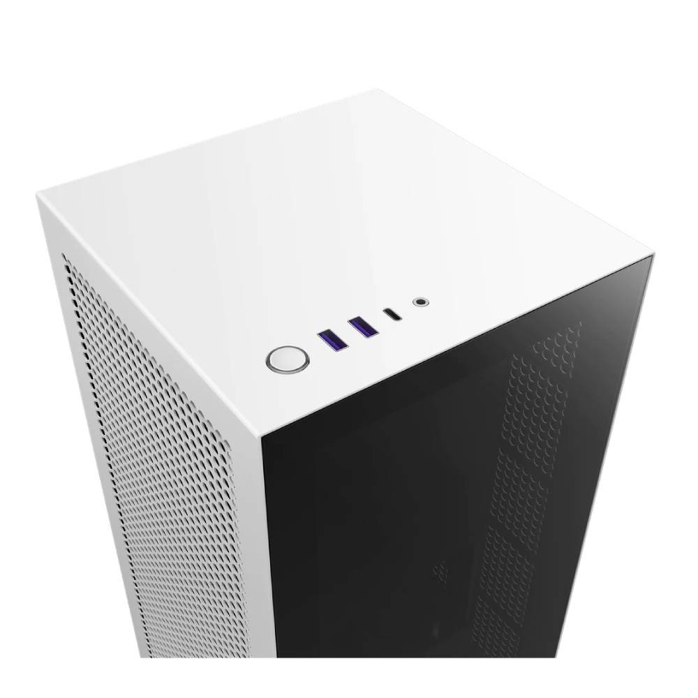 เคสคอมพิวเตอร์ NZXT Computer Case H1 V2 Matte White/Black (CS-H11BW-US)