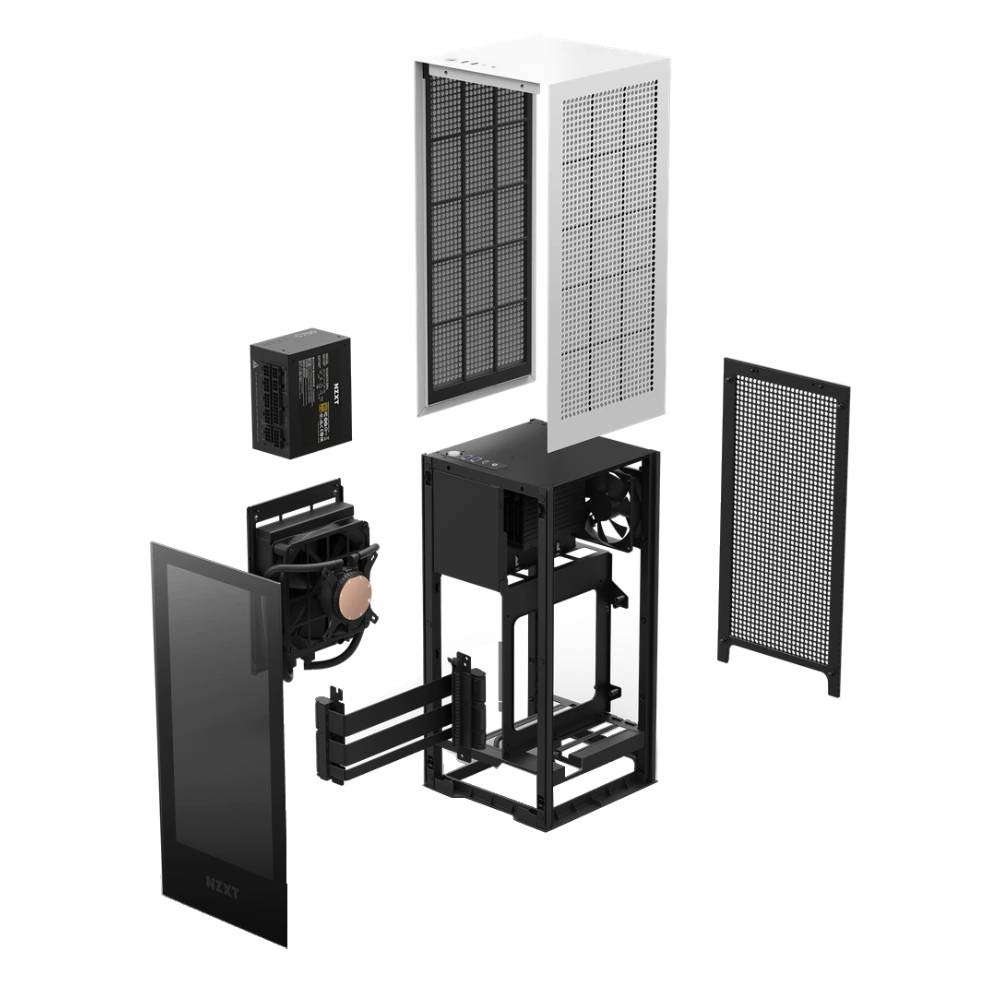 เคสคอมพิวเตอร์ NZXT Computer Case H1 V2 Matte White/Black (CS-H11BW-US)