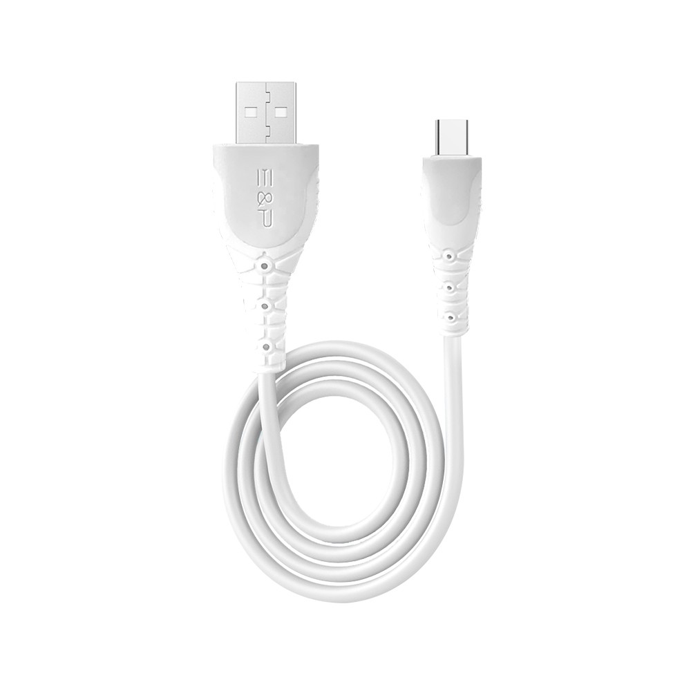 สายชาร์จ E&P USB-A to USB-C 1.2 เมตร White