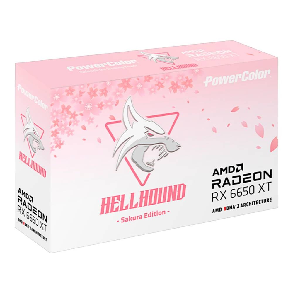 การ์ดจอ Power Color AMD Hellhound Sakura Radeon RX 6650 XT 8GB GDDR6 128-bit