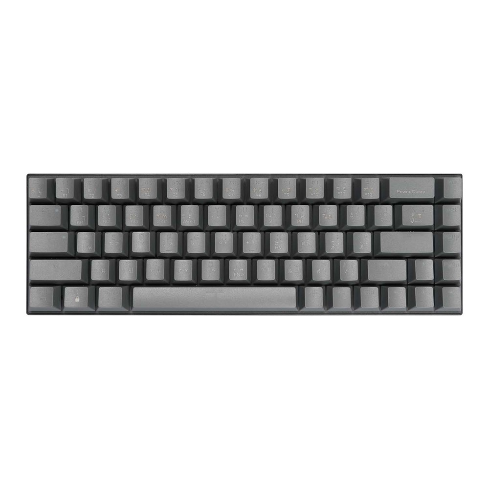 คีย์บอร์ดเกมมิ่ง Tsunami Gaming Keyboard MK-68 Cement Gray Blue Switch