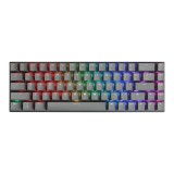 คีย์บอร์ดเกมมิ่ง Tsunami Gaming Keyboard MK-68 Cement Gray Blue Switch