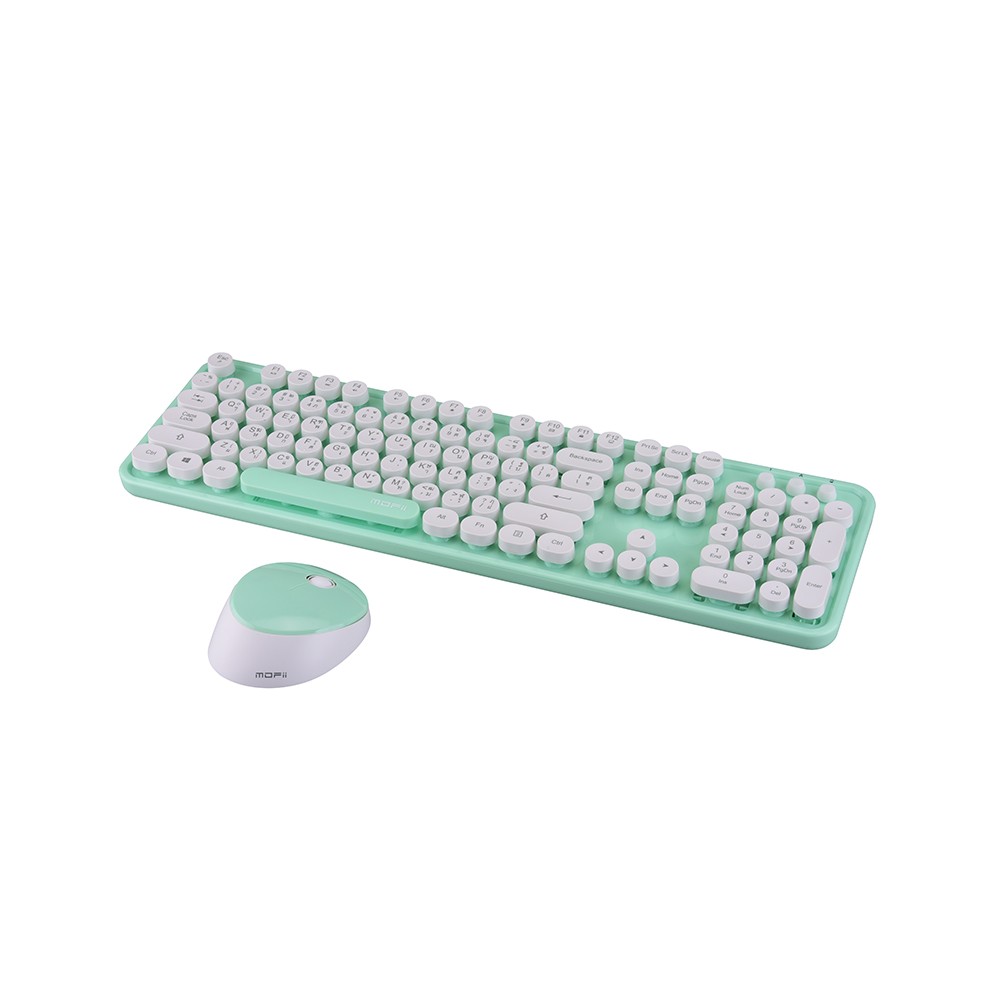 เมาส์และคีย์บอร์ดไร้สาย MOFii Wireless Mouse + Keyboard Sweet Plus Green