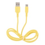 สายชาร์จ QPLUS USB-A to USB-C (2.4A) 1 เมตร Yellow/Candy