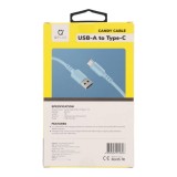 สายชาร์จ QPLUS USB-A to USB-C (2.4A) 1 เมตร Yellow/Candy