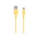 สายชาร์จ QPLUS USB-A to USB-C (2.4A) 1 เมตร Yellow/Candy