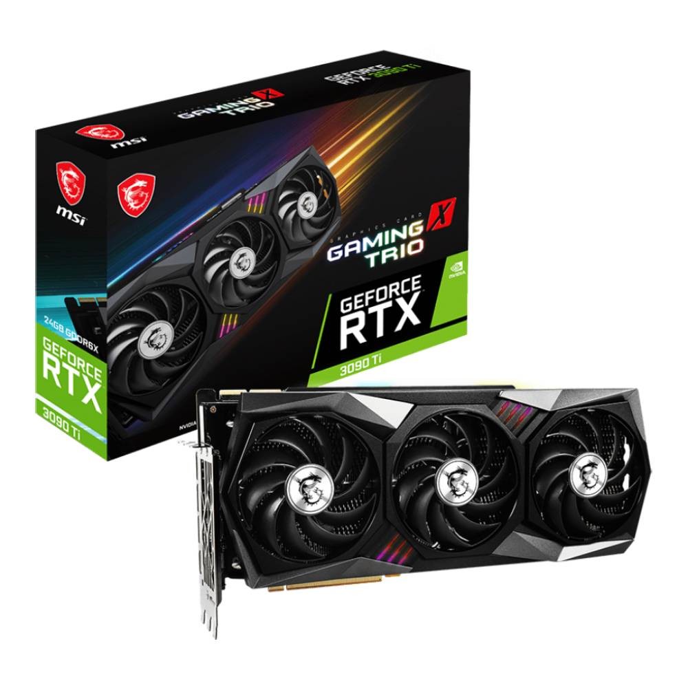 การ์ดจอ MSI GeForce RTX 3090 Ti GAMING X TRIO 24GB GDDR6X 384-bit