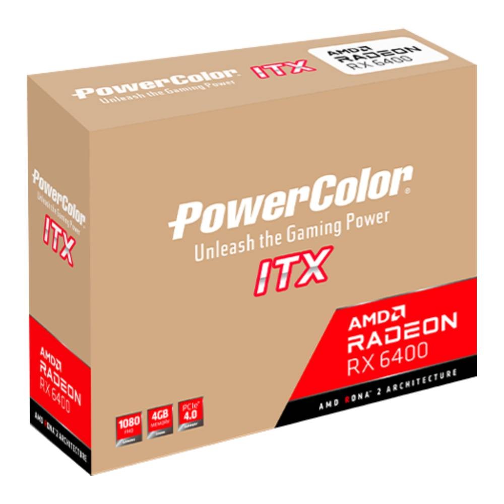 Powercolor Rv6p กราฟฟิคการ์ด Power Color VGA AMD Radeon RX 6400 ITX 4GB GDDR6 64-bit
