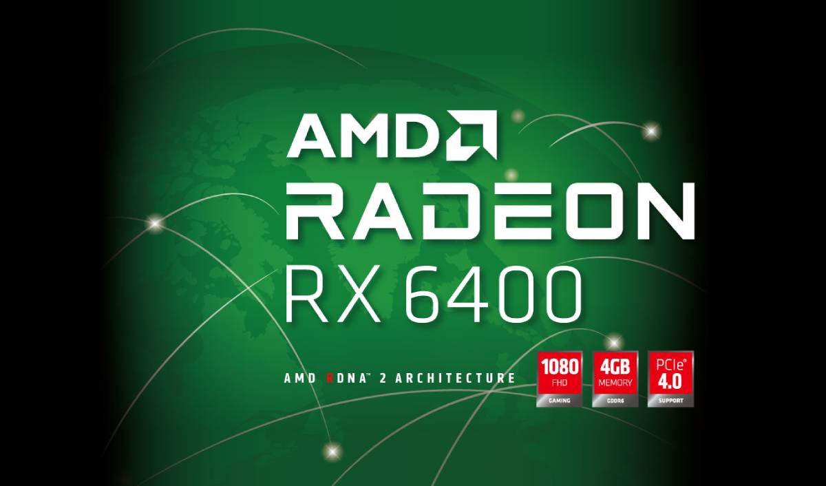 กราฟฟิคการ์ด Power Color VGA AMD Radeon RX 6400 ITX 4GB GDDR6 64-bit
