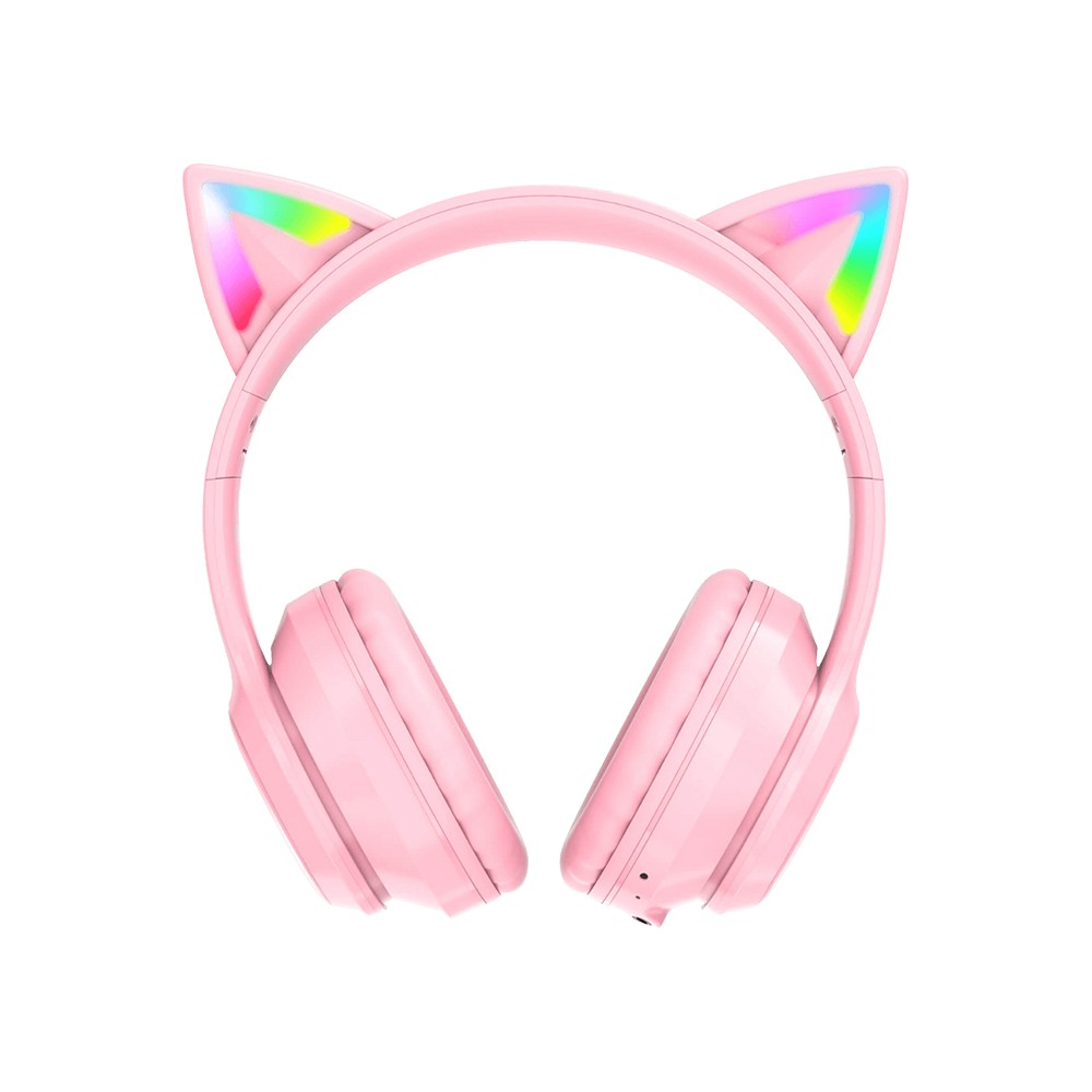 หูฟังเกมมิ่ง Onikuma Gaming Headset B90 RGB Cat Ear Bluetooth 5.0 Pink