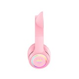 หูฟังเกมมิ่ง Onikuma Gaming Headset B90 RGB Cat Ear Bluetooth 5.0 Pink