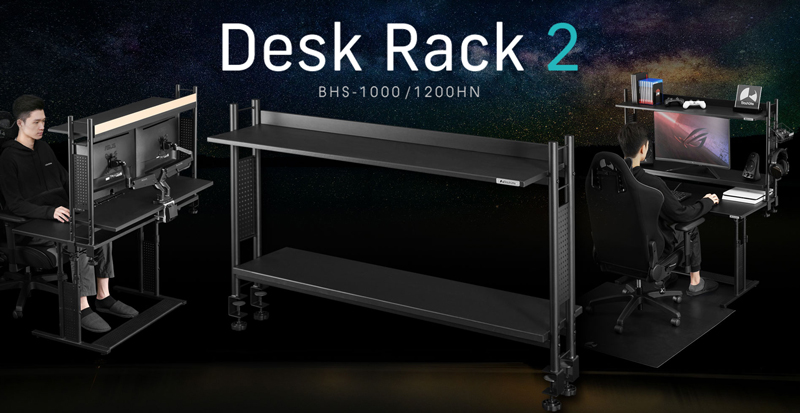 โต๊ะเกมมิ่ง Bauhutte Desk Rack 2 BHS-1000HN-BK | Studio7 online