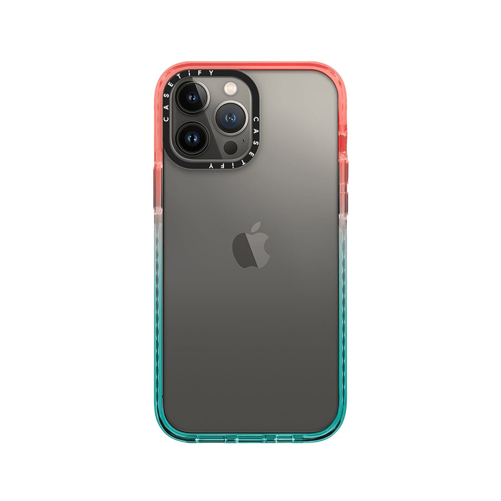 CASETiFY เคส iPhone 13 Pro Max Impcat Case Clear Pink Blue