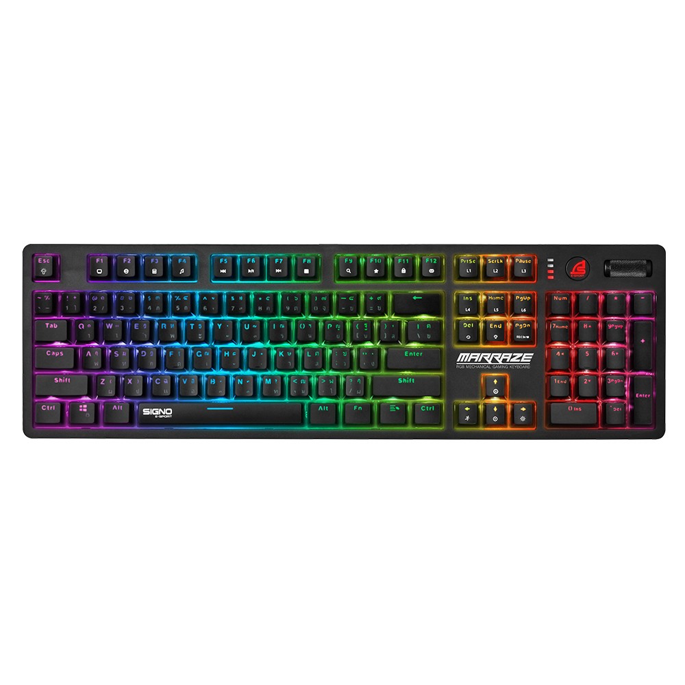 คีย์บอร์ดเกมมิ่ง Signo Gaming Keyboard RGB Mechanical Marraze KB-791 B