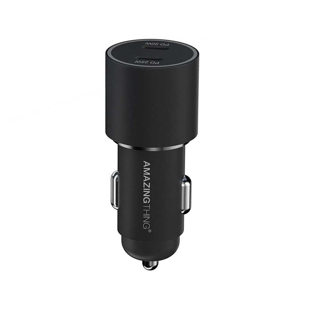 ที่ชาร์จแบตในรถ AMAZINGthing 1 USB-A (QC3.0A) / 1 USB-C (PD45W) Black