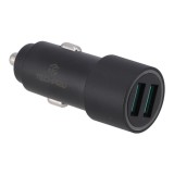 ที่ชาร์จแบตในรถ TECHPRO 4.8A Dual-port 2 USB-A Colorful LED Light - Black