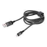 TECHPRO Voice Control LED Light Data Cable USB-A to Lightning(1.2m) - Gray