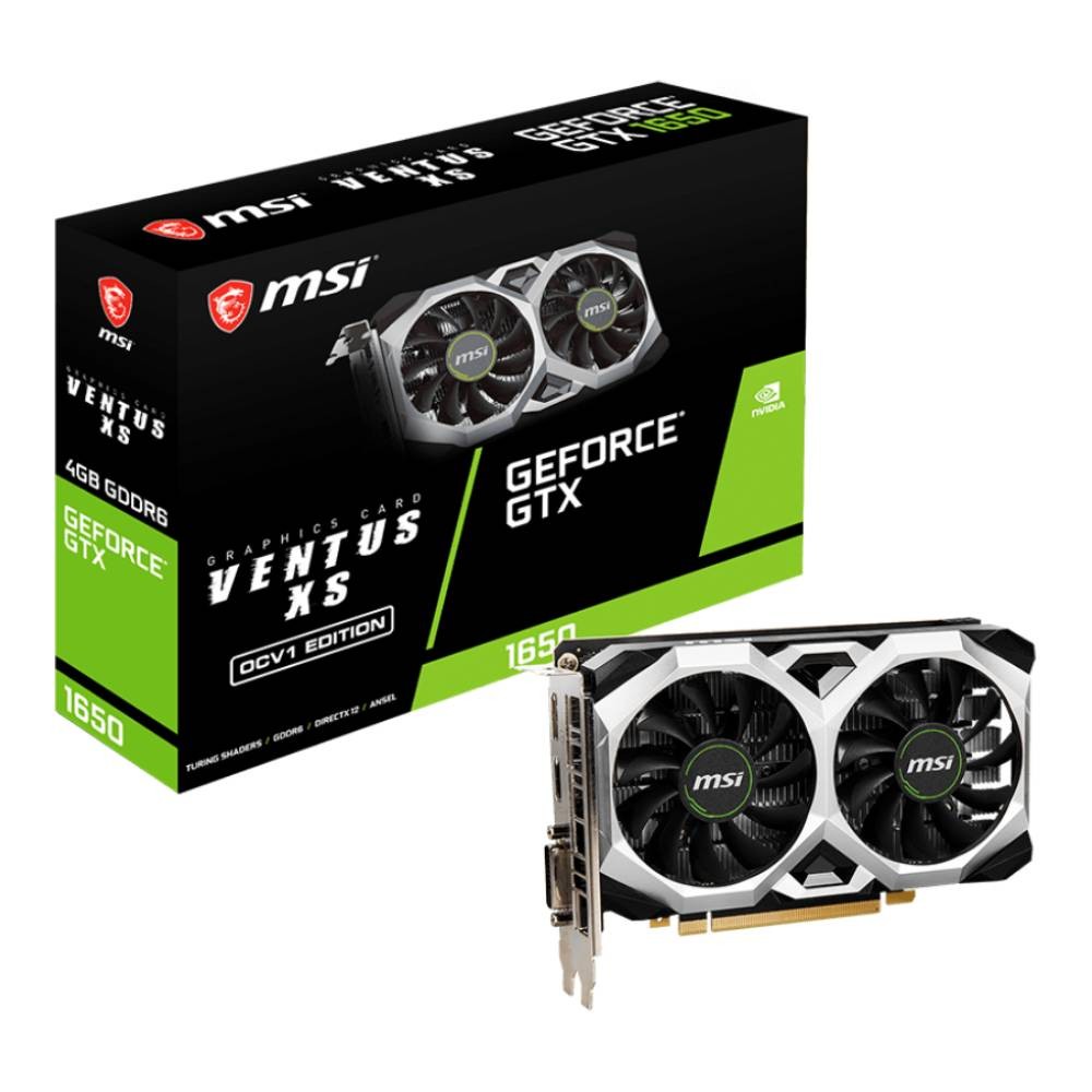 การ์ดจอ MSI GTX 1650 D6 VENTUS XS OCV1 4GB GDDR6 128-bit