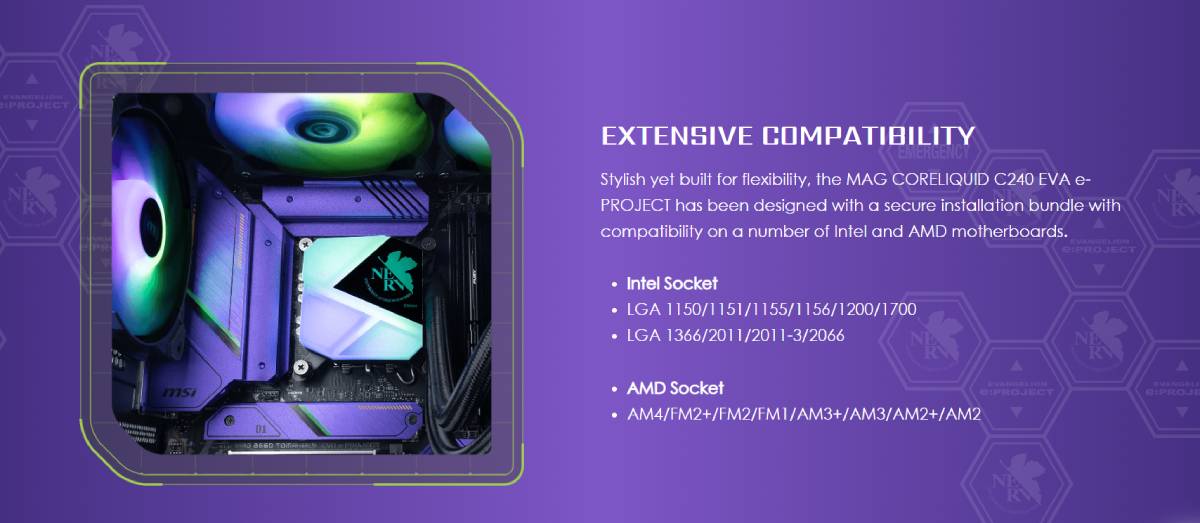 ชุดระบายความร้อนซีพียู MSI Liquid Cooling MAG CORELIQUID C240 EVA