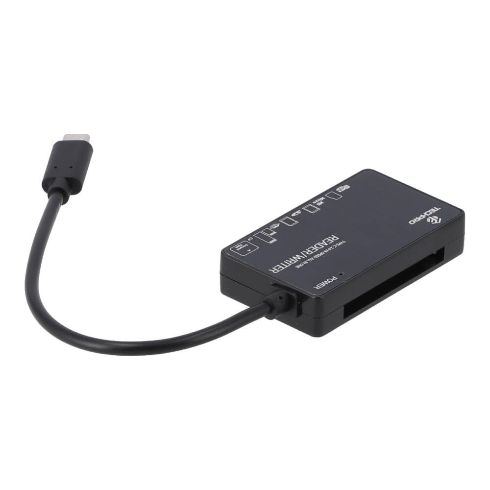 TECHPRO Port Hub Mul-Function 6 in 1 Type-C Card Reader Black