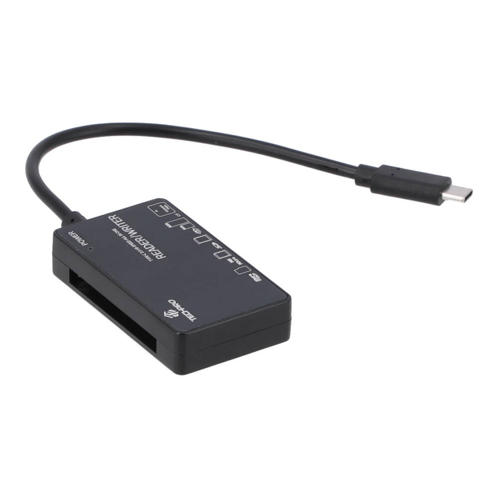 TECHPRO Port Hub Mul-Function 6 in 1 Type-C Card Reader Black