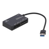 TECHPRO Port Hub Mul-Function 6 in 1 USB-A Card Reader - Black