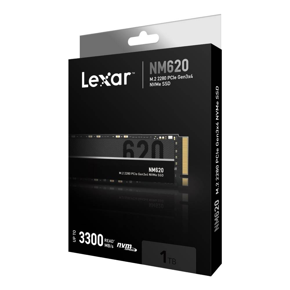 การ์ดเอสเอสดี LEXAR SSD NM620 1TB M.2 PCle/NVMe R3300MB/s W3000MB/s - 5 Year