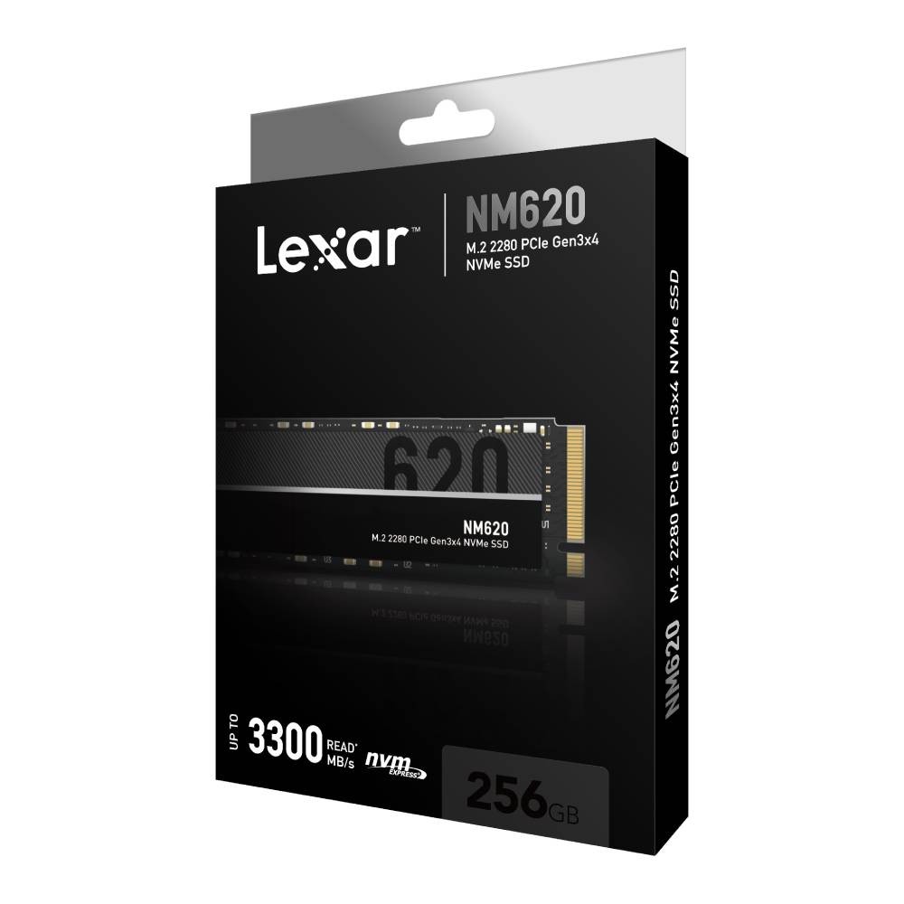 การ์ดเอสเอสดี LEXAR SSD NM620 256GB M.2 PCle/NVMe R3300MB/s W1300MB/s - 5 Year