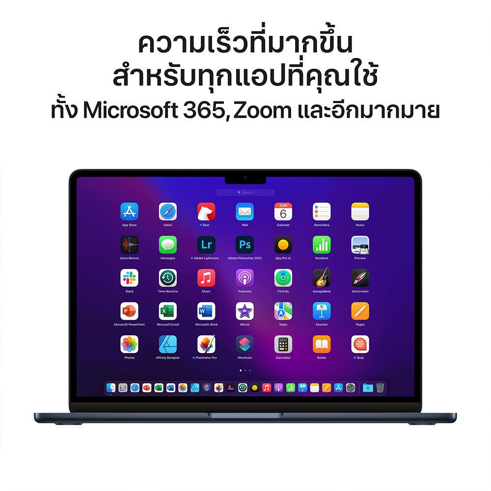 Apple MacBook Air 13 : M2 chip 8C CPU/10C GPU/8GB/512GB - Midnight 2022 (Eng-Keyboard)