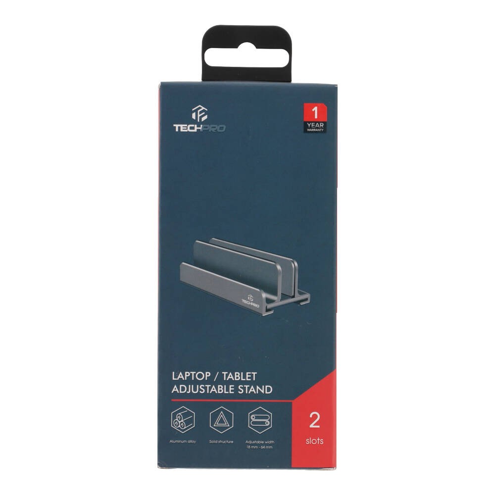 แท่นวางโน้ตบุ้ค TECHPRO Laptop&Tablet Management Stand 2 Slots - Grey