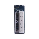 ปลั๊กไฟ Toshino 4 Way 4 Switch 2x USBA, 1x USB-C 3M. (WY-43) White
