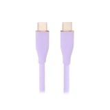 Blue Box USB-C to USB-C Cable 3A/60W Liquid Silicone Fast Charge 1M. Purple