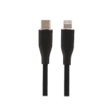 Blue Box USB-C to Lightning Cable 3A/27W Liquid Silicone Fast Charge 1M. Black