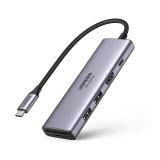 Ugreen Port Hub 6-in-1 USB-C to HDMI (4K@60HZ) + 2 USB3.0 + TF/SD + 100W PD Gray (60384)