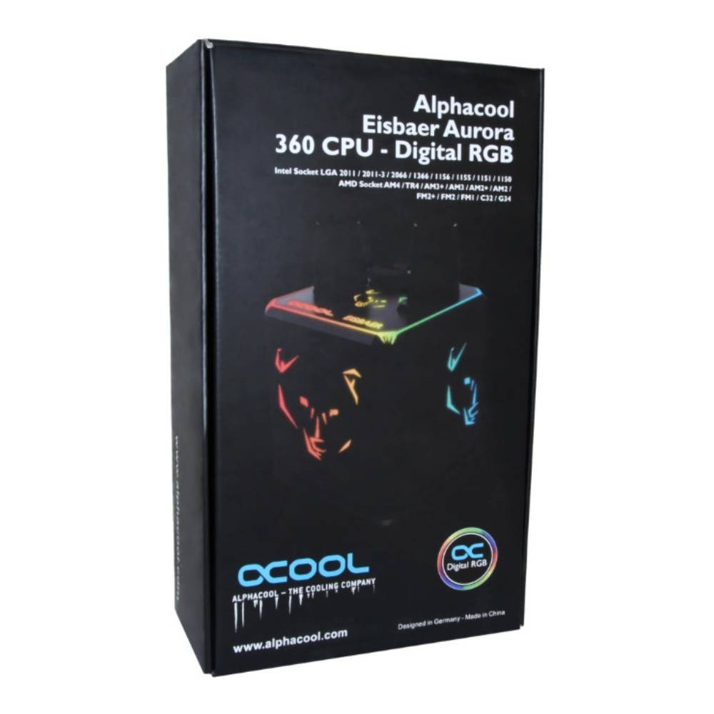 ชุดระบายความร้อนซีพียู Alphacool CPU Liquid Cooler Eisbaer Aurora 360 Digital RGB