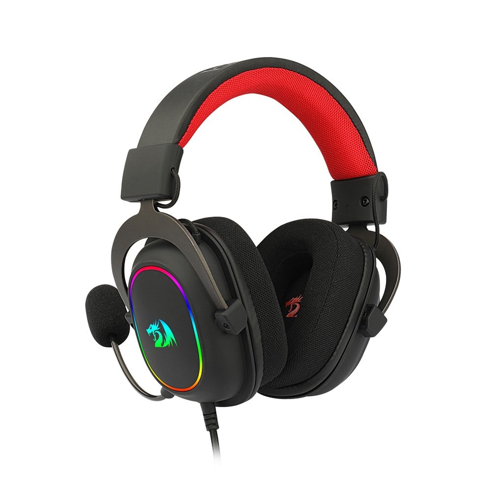 หูฟังฟลูไซส์ หูฟังเกมมิ่ง Redragon Gaming Headset ZEUS H510 RGB Black