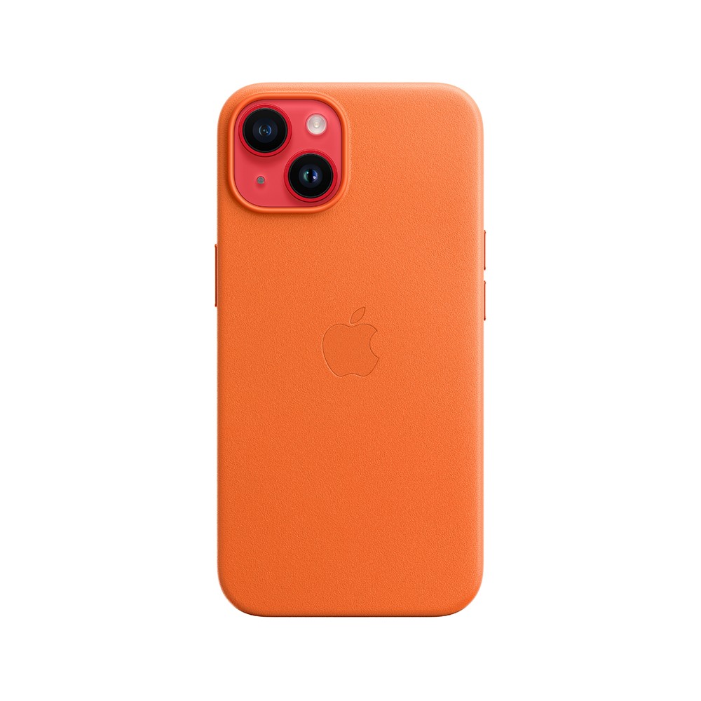 เคสหนัง Apple iPhone 14 Plus Leather Case with MagSafe Orange